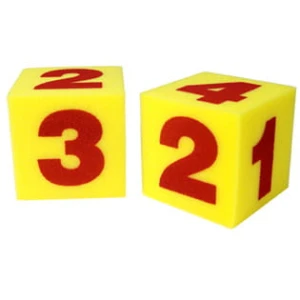 Wielkie kostki z pianki - cyfry 1-6, 2 sztuki 