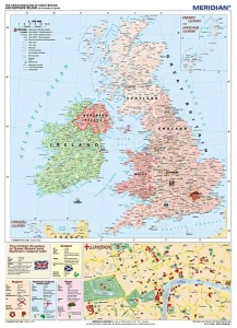 The British Isles Political + plan centrum Londynu 