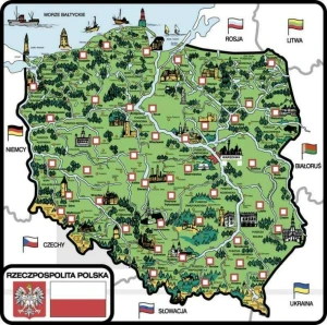 Mapa Polski  dla najmłodszych 
