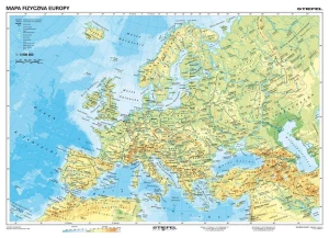 Europa - mapa fizyczna/polityczna