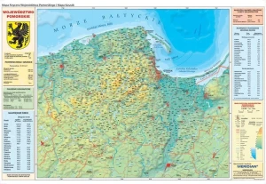 Województwo pomorskie - mapa fizyczna i mapa Kaszub