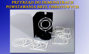 Przyrząd do demonstracji powstawania brył obrotowych 