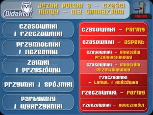 Didakta Język polski 3 Części mowy -program multimedialny