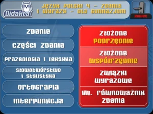 Didakta Język polski 4 Części zdania, ortografia i stylistyka-program multimedialny