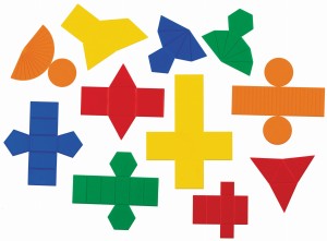 Siatki 11 brył geometrycznych - 10 cm - demonstracyjne z kartami pracy