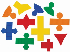 Siatki 11 brył geometrycznych - 10 cm - demonstracyjne z kartami pracy