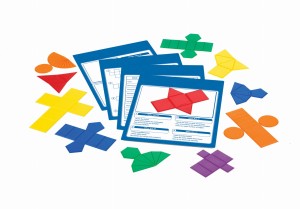 Siatki 11 brył geometrycznych - 5 cm - uczniowskie z kartami pracy