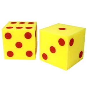 Wielkie kostki z pianki - kropki 1-6, 2 sztuki 