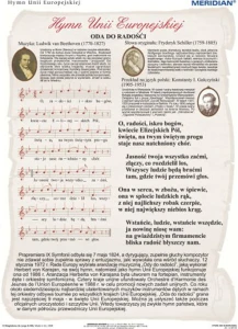 Hymn Unii Europejskiej - słowa, nuty, definicje, noty biograficzne o autorach Historia