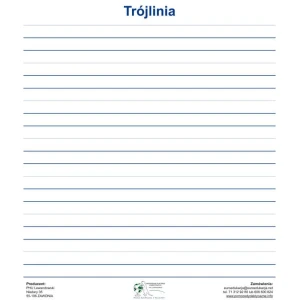 Nakładka magnetyczna suchościeralna trzylinia